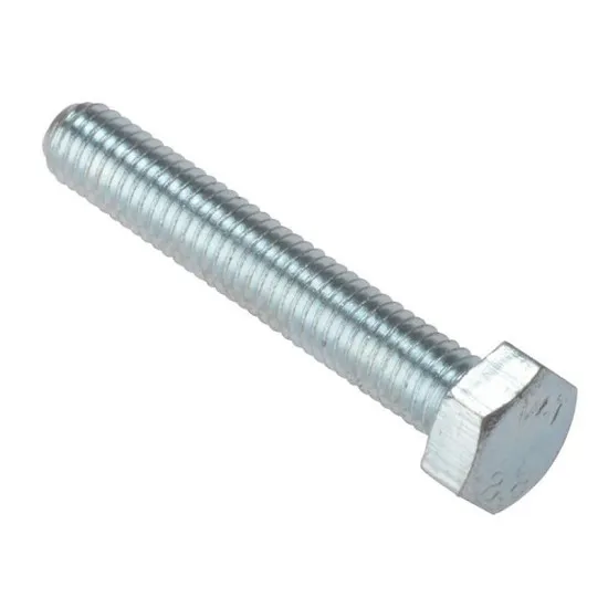 M10x65 Hex Head Set Screw Zinc Plated (Pack of 100) [Grade 8.8]